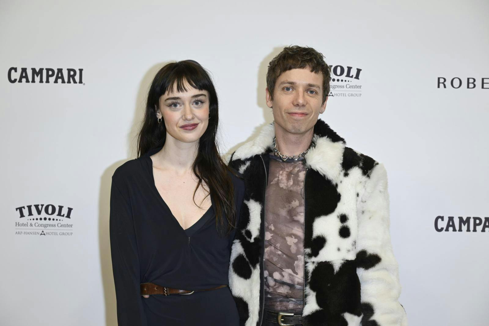 Mads Langer og Carla Philip Røder fotograferet sammen for første gang som par.