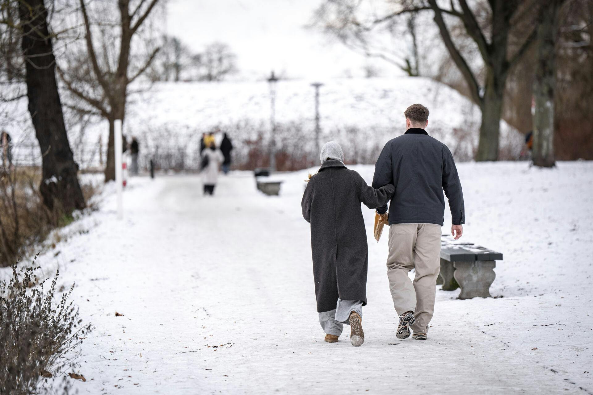 Man skal huske det varme tøj, hvis man på tur i dag. 
