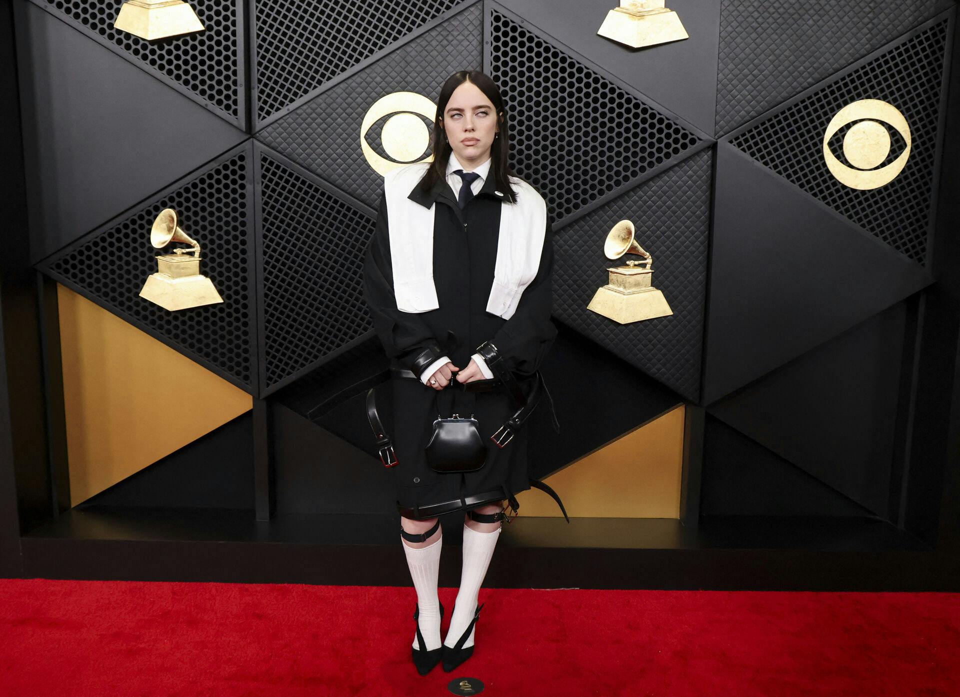 Billie Eilish poses at the red carpet during the 68th Annual Grammy Awards in Los Angeles, California, U.S., February 1, 2026. REUTERS/Mario Anzuoni