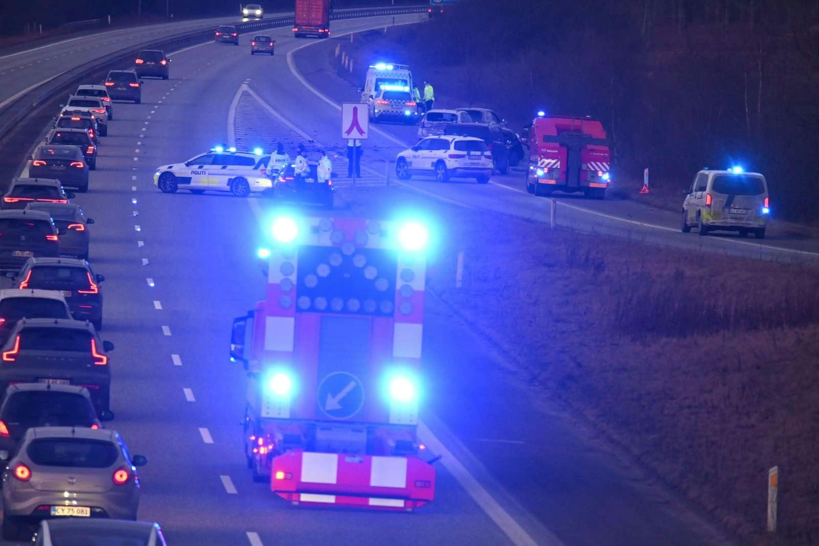 Sådan så det ud, kort efter ulykken var sket.