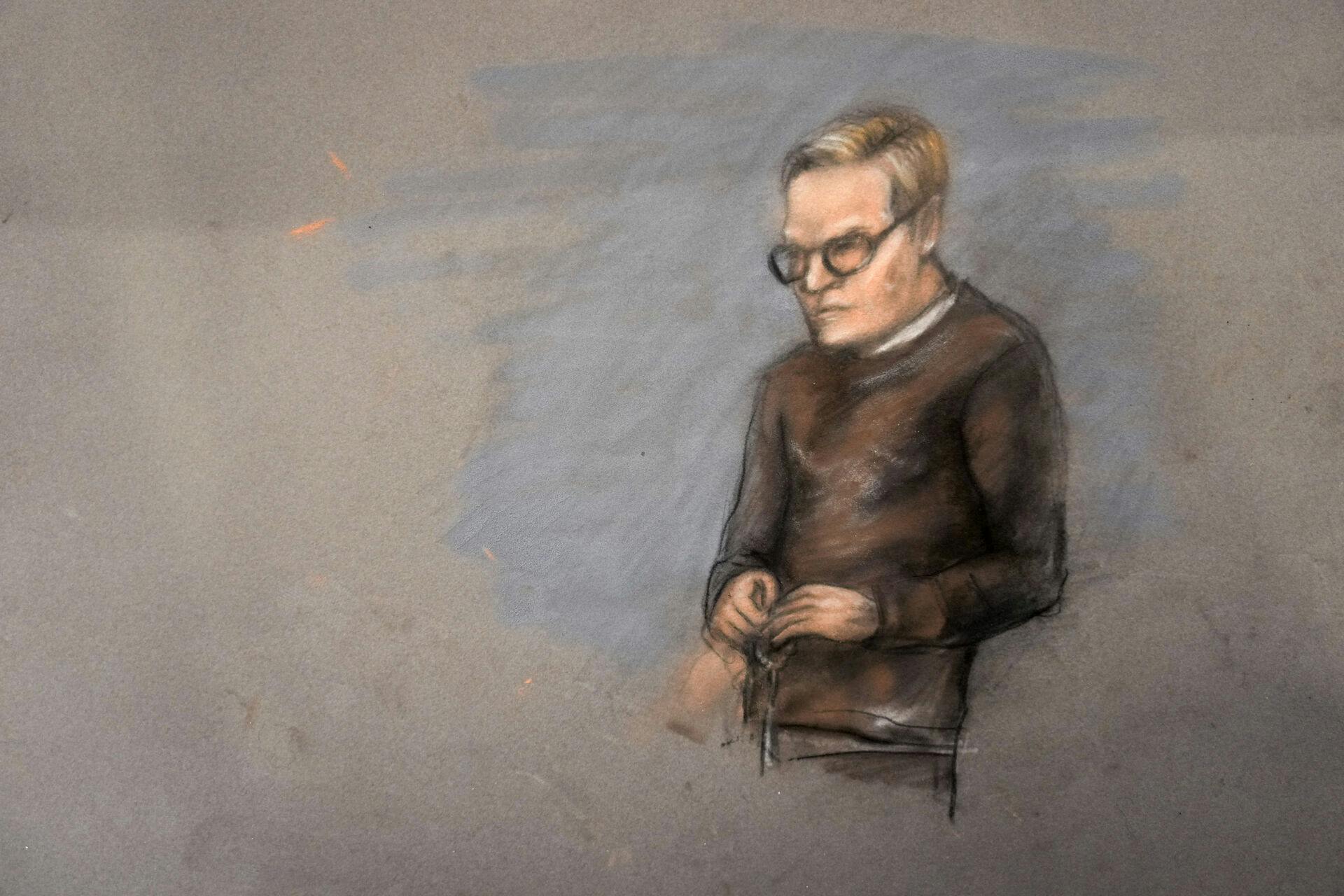 Det er forbudt at tage billeder af Marius Borg Hoiby under rettsagen, meget som man kender det fra danske retssale. Derfor tyr norsk presse til tegninger af papprinsen. 