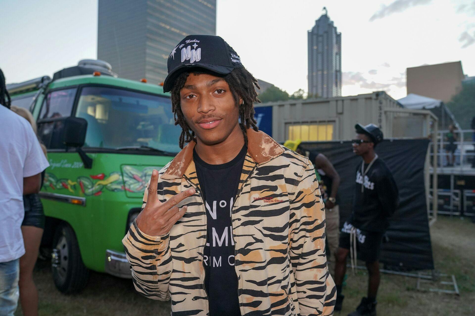 DJ Young Slade (Nathan Smith) appears backstage during One Musicfest on October 26, 2024 in Atlanta, Georgia, USA. (Photo by Julia Beverly/Shutterstock)