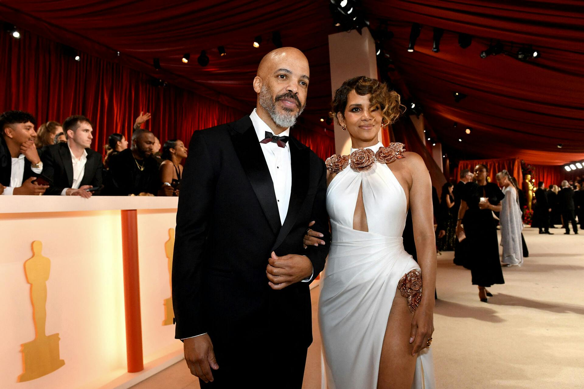 Van Hunt and US actress Halle Berry attend the 95th Annual Academy Awards at the Dolby Theatre in Hollywood, California on March 12, 2023. VALERIE MACON / AFP