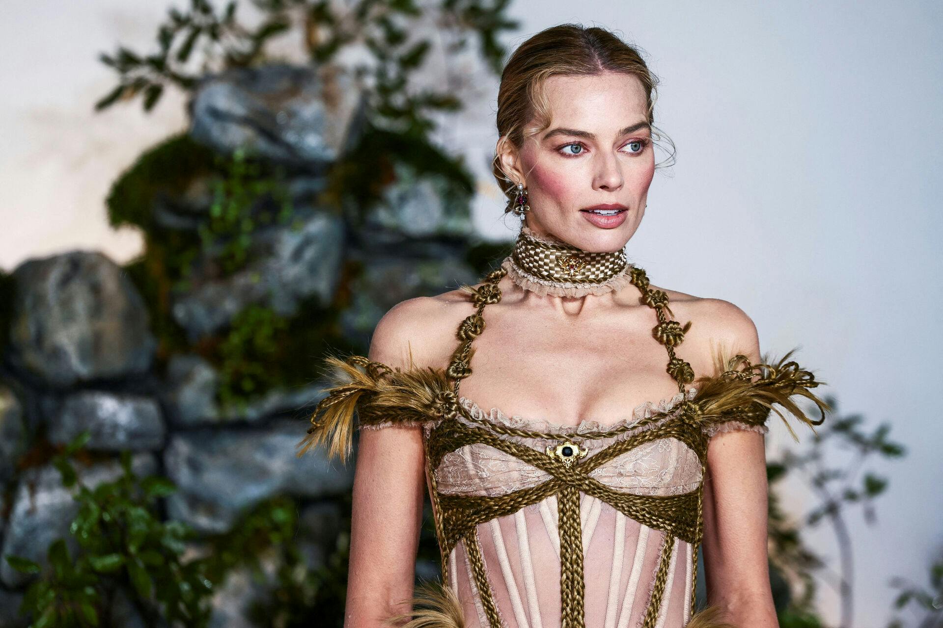 Margot Robbie til premieren på "Wuthering Heights" i London.