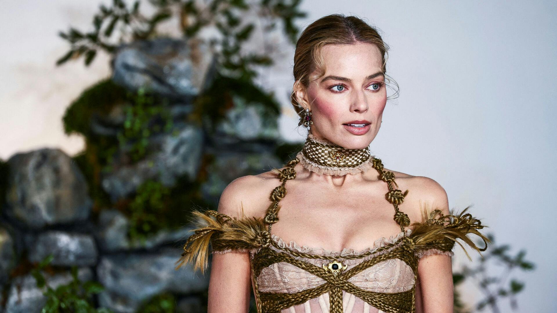Margot Robbie til premieren på "Wuthering Heights" i London.