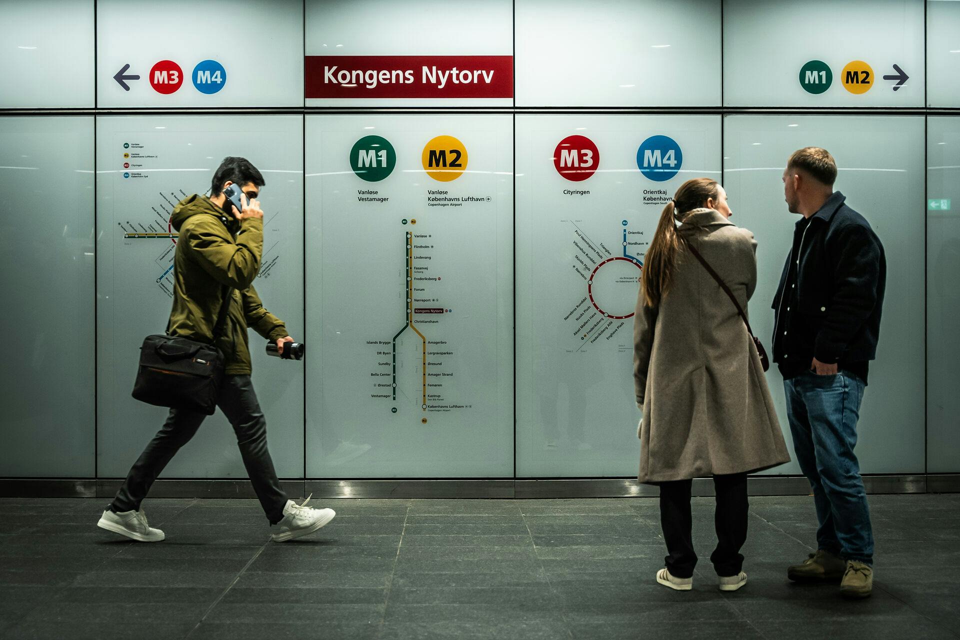 Kongens Nytorv Metrostation onsdag den 11. december 2024. Metrolinjerne M1 og M2 i København holder onsdag aften stille på grund af en strømafbrydelse. (Foto: Emil Nicolai Helms/Scanpix 2024)