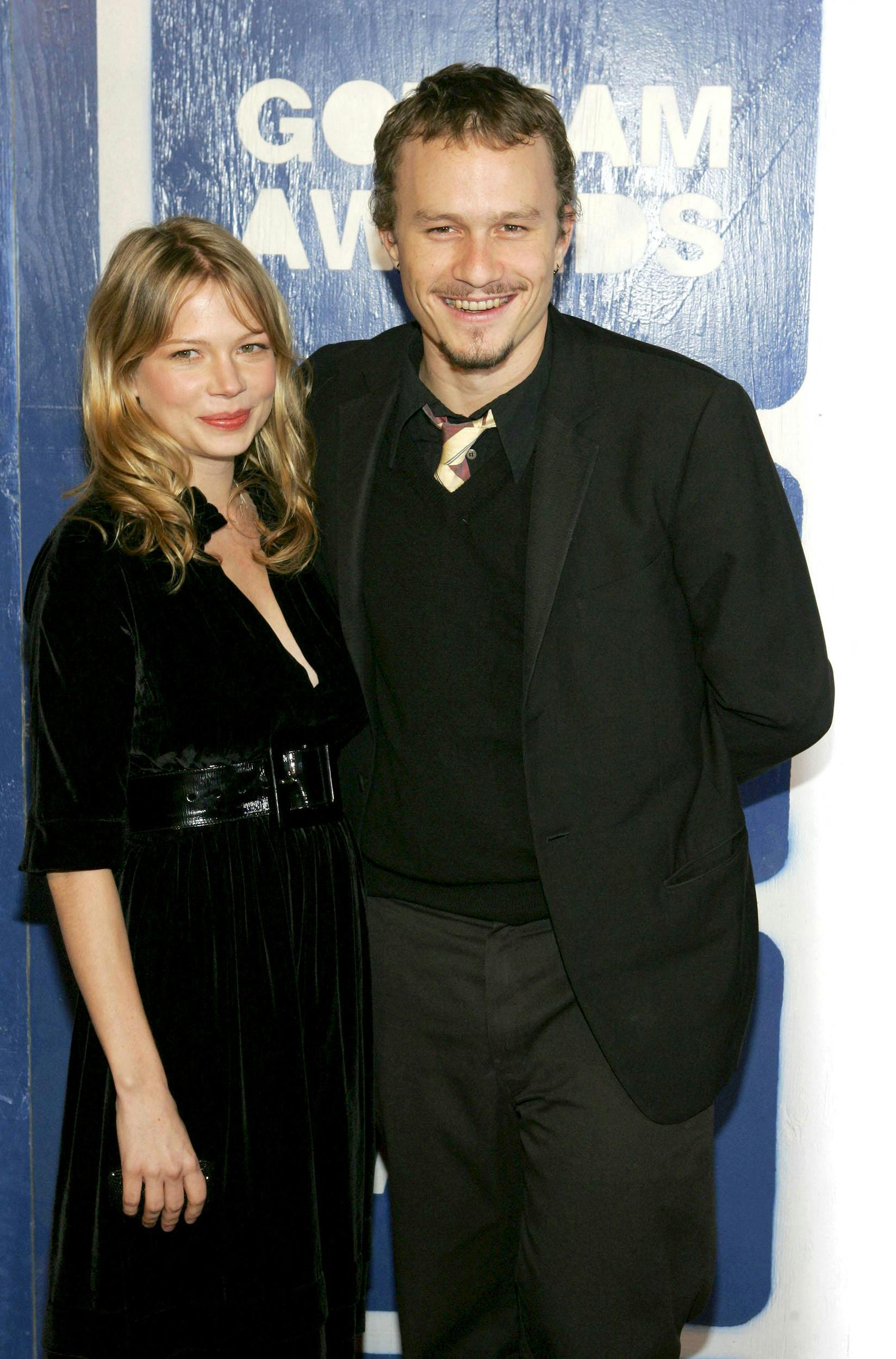 Heath Ledger, Girlfriend Michelle Williams at arrivals for IFP<0x92>s 15th ANNUAL GOTHAM AWARDS, Pier 60 at Chelsea Piers, New York, NY, November 30, 2005. Photo by: Gregorio Binuya/Everett Collection (Mega Agency TagID: MEGAE0530NVBGY020_113400.jpg) [Photo via Mega Agency]