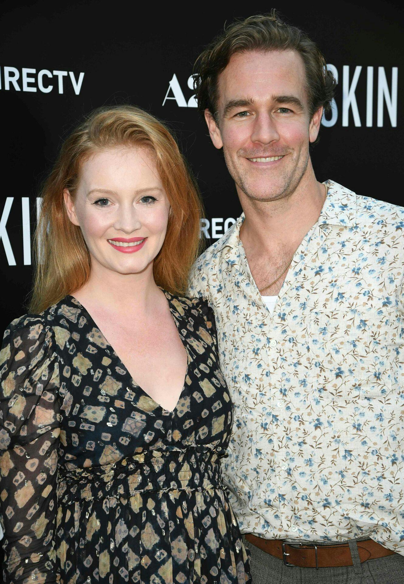 US actor James Van Der Beek and his wife actress/producer Kimberly Brook arrive for the special screening of "Skin" at the Arclight in Hollywood on July 11, 2019. (Photo by Robyn Beck / AFP)