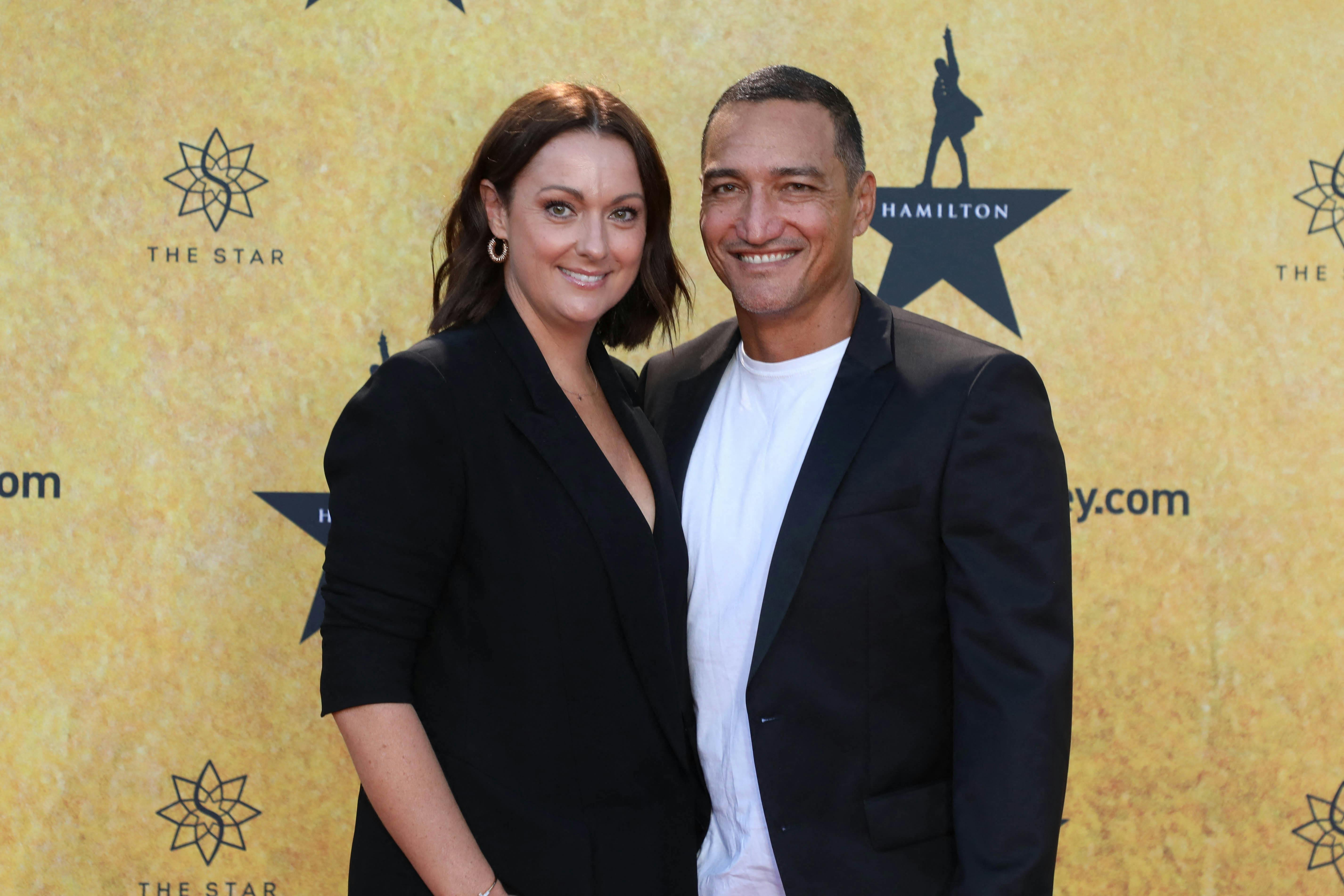 HAMILTON, the Tony, Grammy, Olivier, and Pulitzer Prize winning musical, made its Australian Premiere at the Sydney Lyric Theatre with a sixty-metre star-studded red carpet event. With a dress code of “show us your style”. 27 Mar 2021 Pictured: Celeste Barber and Api Robin. Photo credit: Richard Milnes / MEGA TheMegaAgency.com +1 888 505 6342 (Mega Agency TagID: MEGA742601_034.jpg) [Photo via Mega Agency]