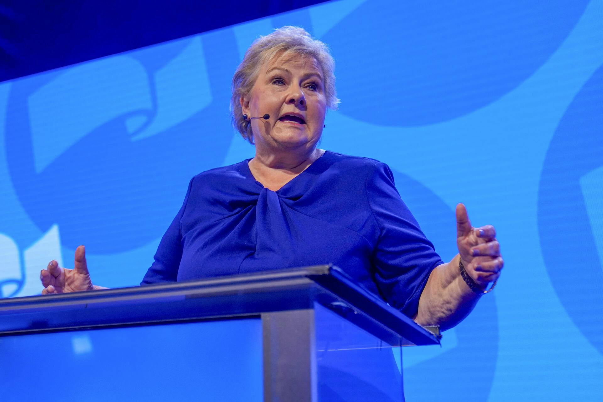 Erna Solberg meddelte i september, at hun ville træde tilbage.