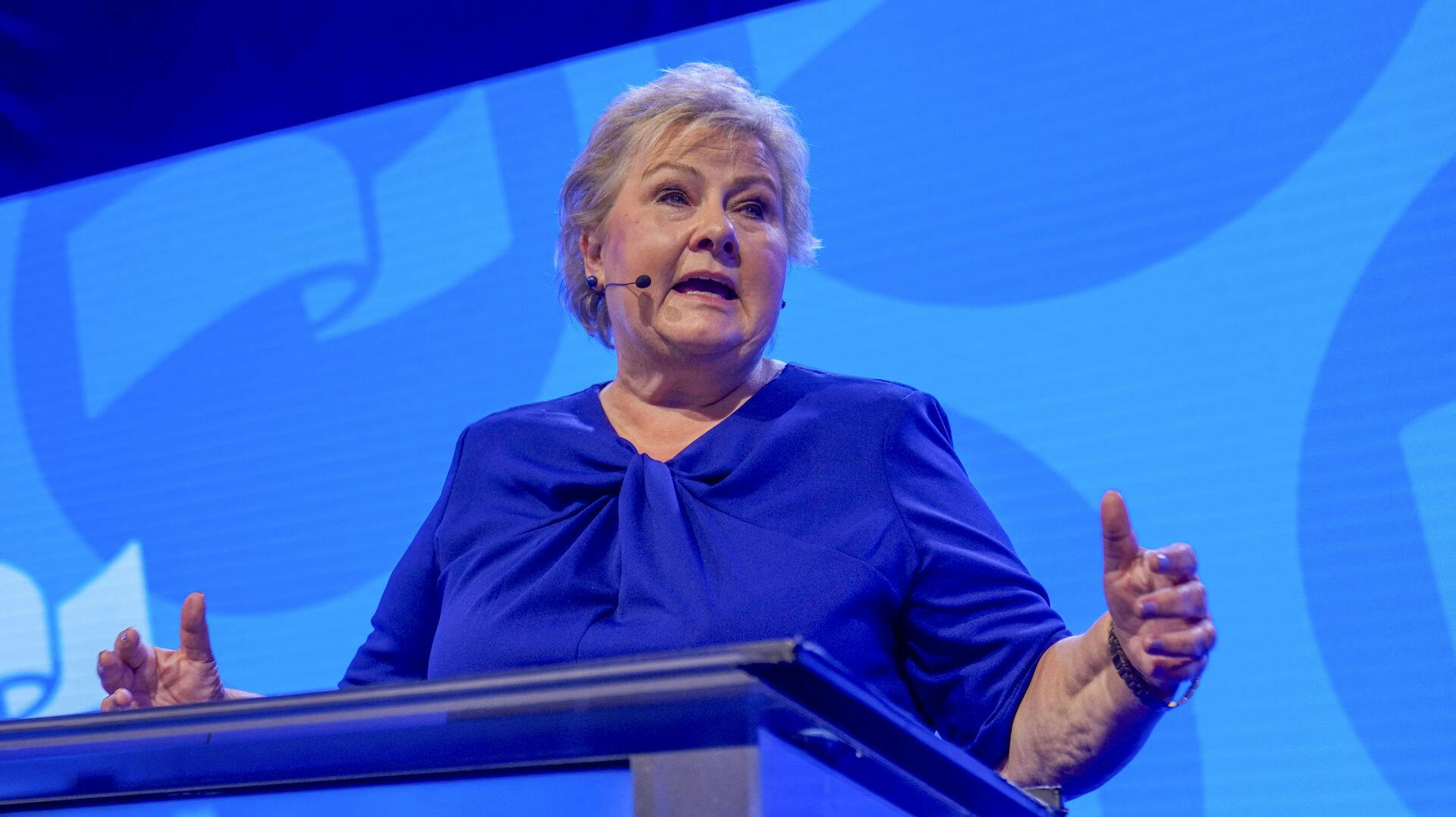Erna Solberg meddelte i september, at hun ville træde tilbage.