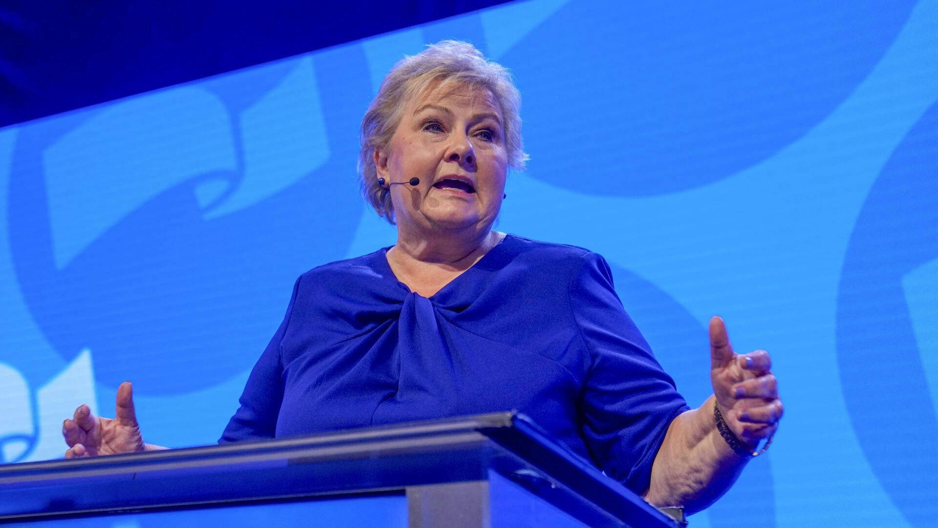 Erna Solberg meddelte i september, at hun ville træde tilbage.