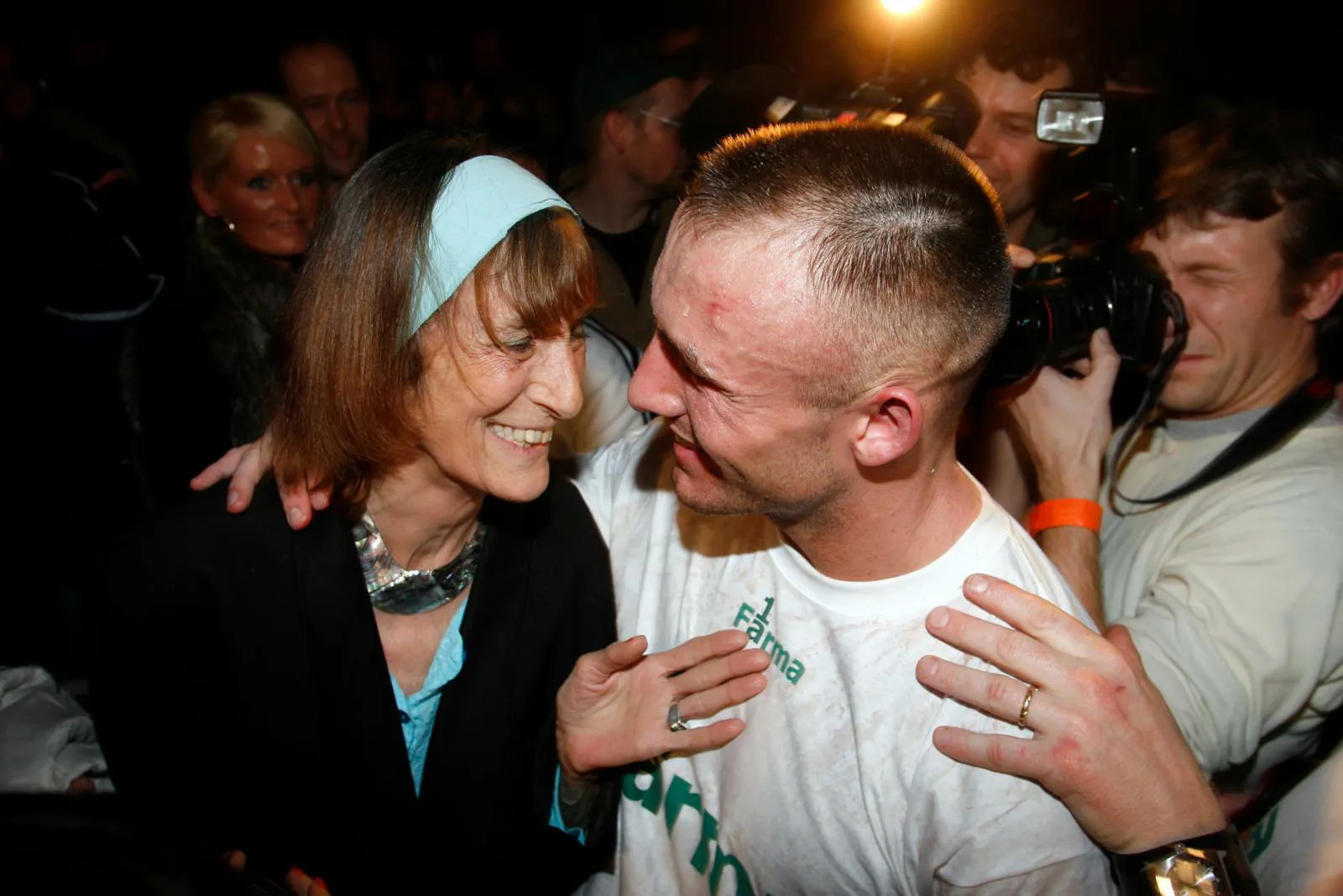 Mikkel Kessler sammen med sin mor, Ann Patricia Christiansen, bedre kendt som Mopper.