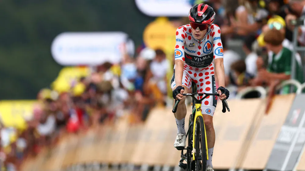 Jonas Vingegaard udgik af årets Tour de France efter et styrt. (Arkivfoto).