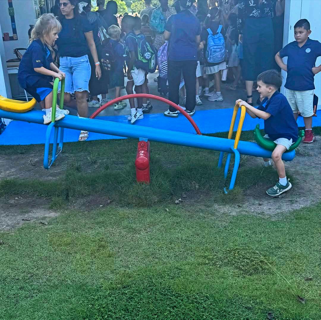 Børnene fik også vippet i løbet af skoledagen.  