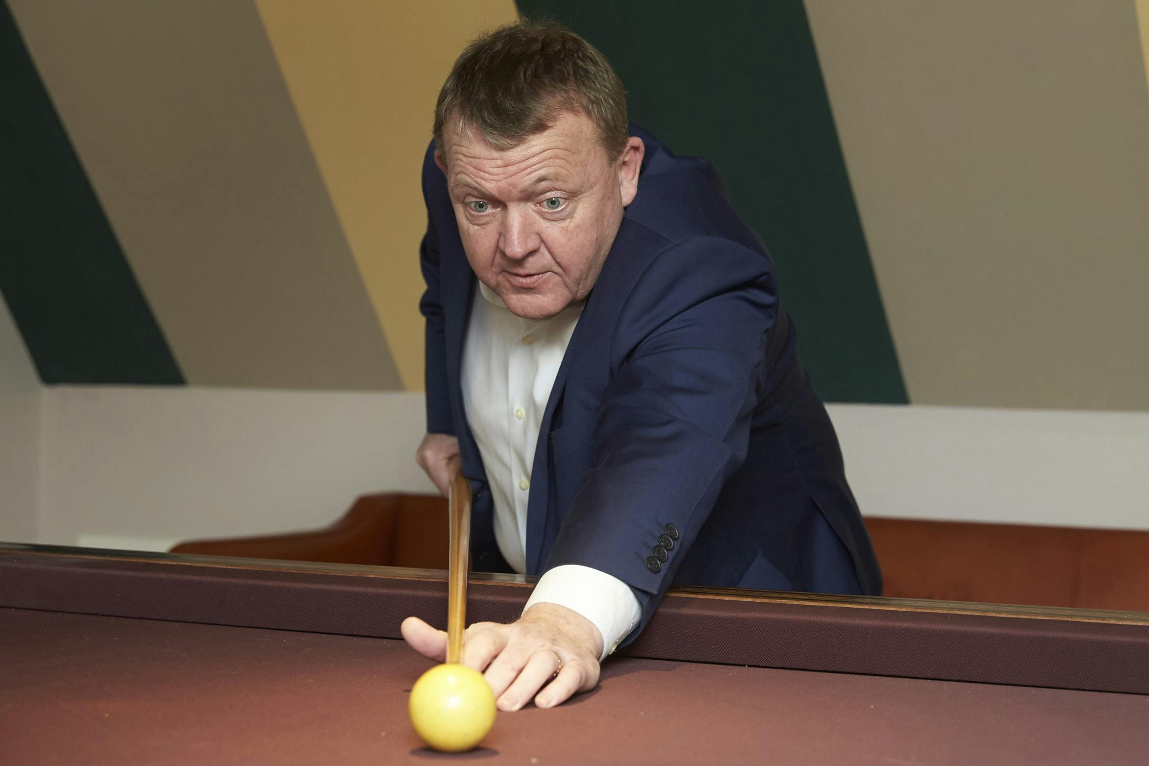 Billardhajen Lars Løkke Rasmussen i Marienborgs ”slyngelstue”.