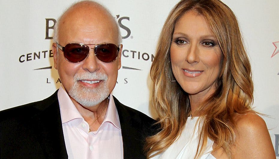 Céline Dion med ægtemanden Rene Angélil, som fik konstateret kræft igen i 2013