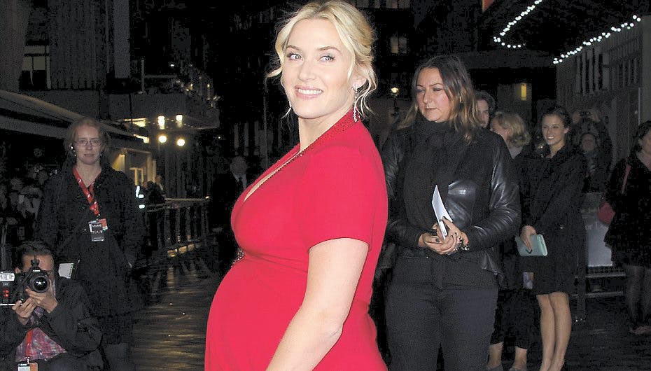 Kate Winslet stråler med sit tredje barn i maven