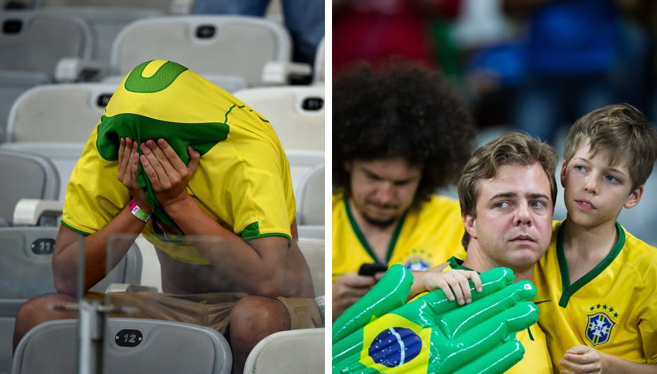 Brasilien er i chok - se billederne af fansene her