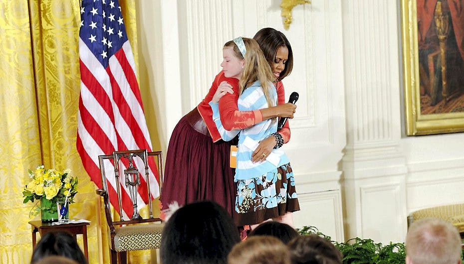 Michelle Obama var rørt af 10-årige Charlotte Bells ønske
