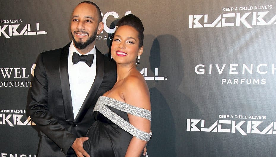 Alicia Keys under graviditeten sammen med ægtemanden Swizz Beats