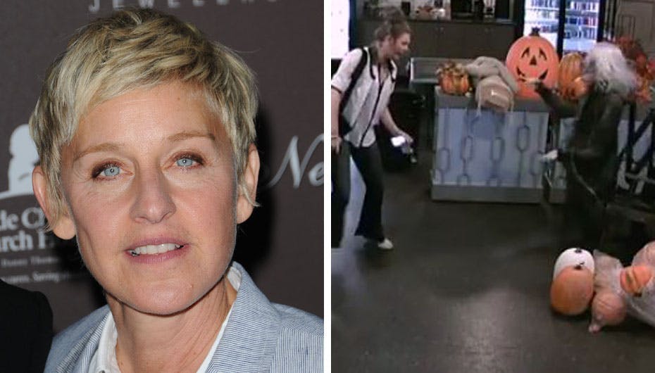 Ellen DeGeneres er kendt som en, der gerner tager pis på folk - nu gør hun det igen