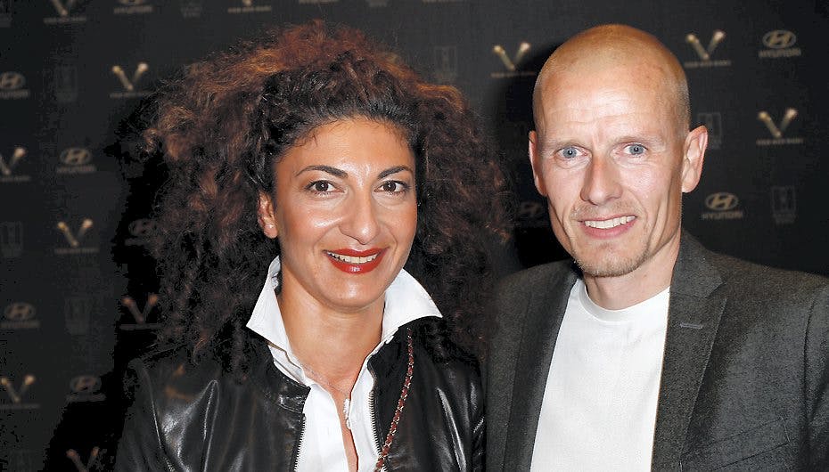 Michael Rasmussen luftede sin nye kæreste, Shohreh Bahrami, på den røde løber forud for "Vild med dans".