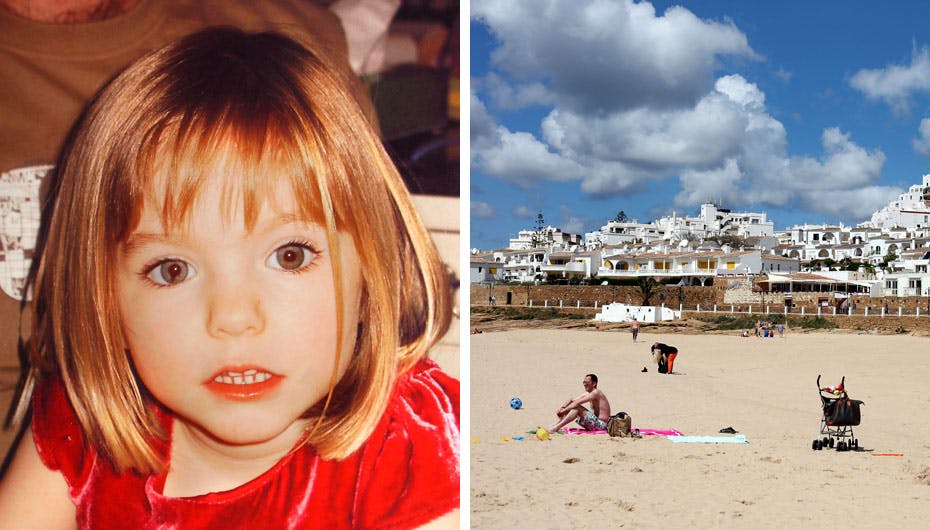 Maddie forsvandt under en ferie i Praia da Luz-området i Portugal