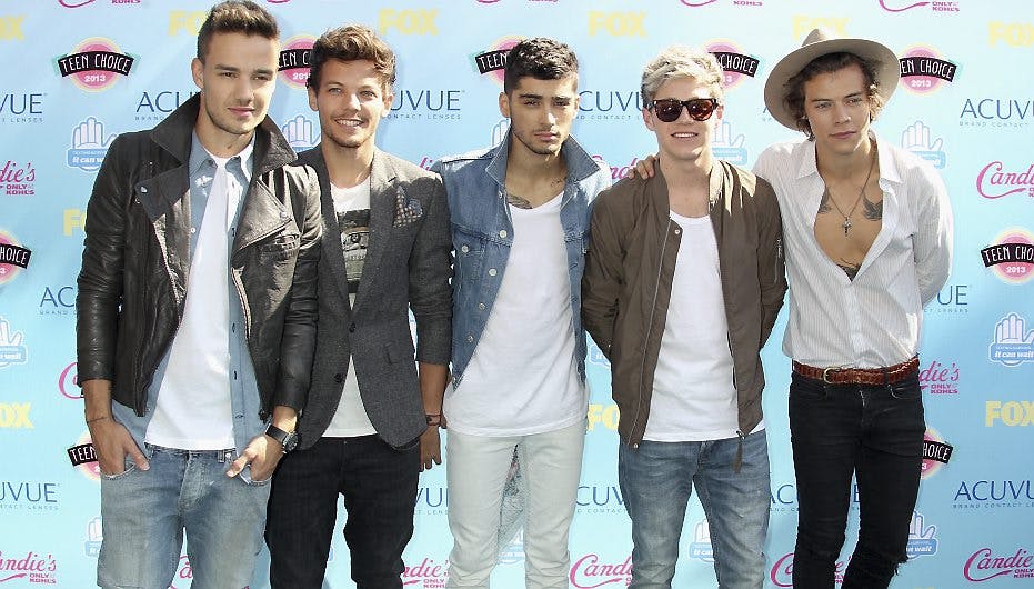 Drengebandet kunne ikke være med til showet i år, men de var med, da Teen Choice Awards blev uddelt i 2013