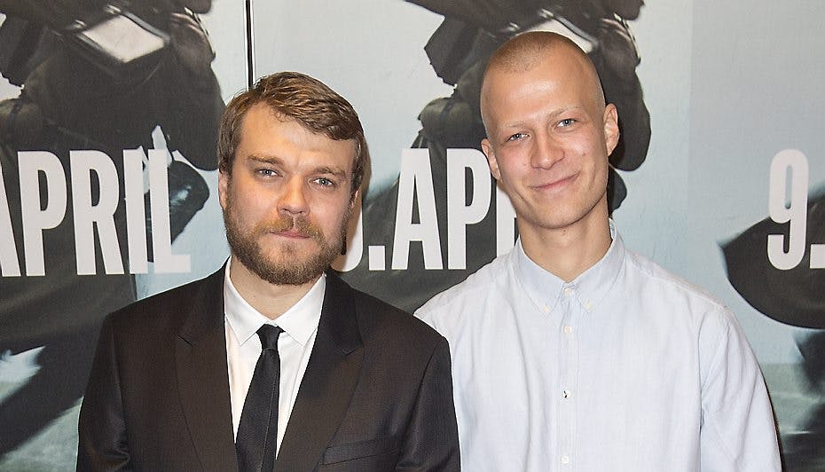 Gustav Dyekjær Giese sammen med Pilou Asbæk, som også spiller med i "9. April"