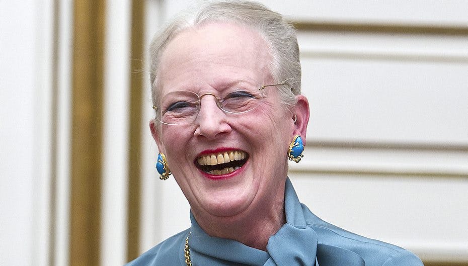 Dronning Margrethe var helt i hopla, da hun i eftermiddag holdt pressemøde i riddersalen