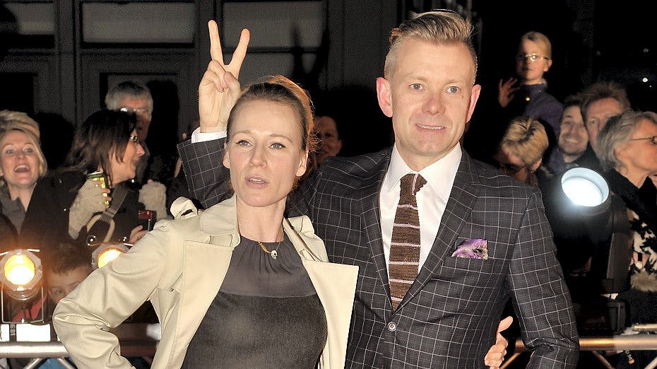 Iben Hjejle spiller også med i den kommende udgave af "Klovn". Her ses hun og Casper Christensen til X Factor-finalen i 2010, da de stadig dannede par privat.