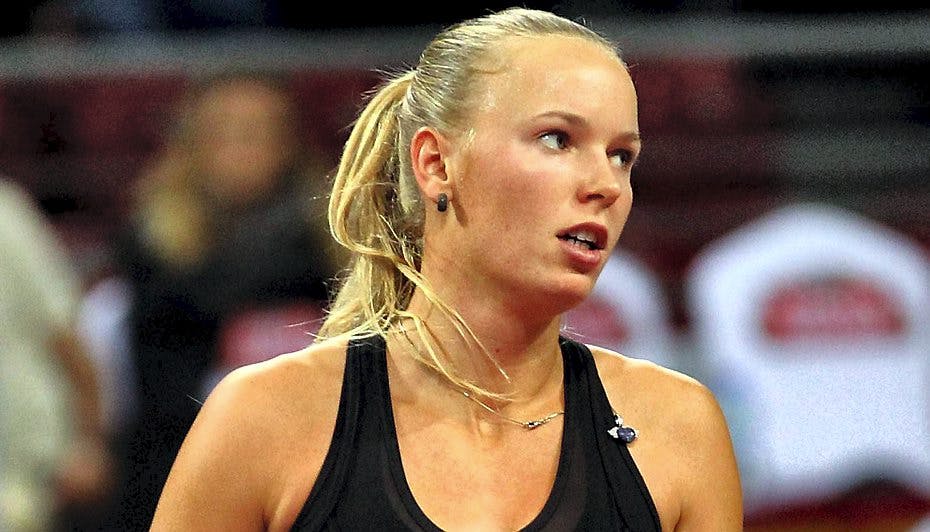 Til daglig er det tennisbaner, Wozniacki løber