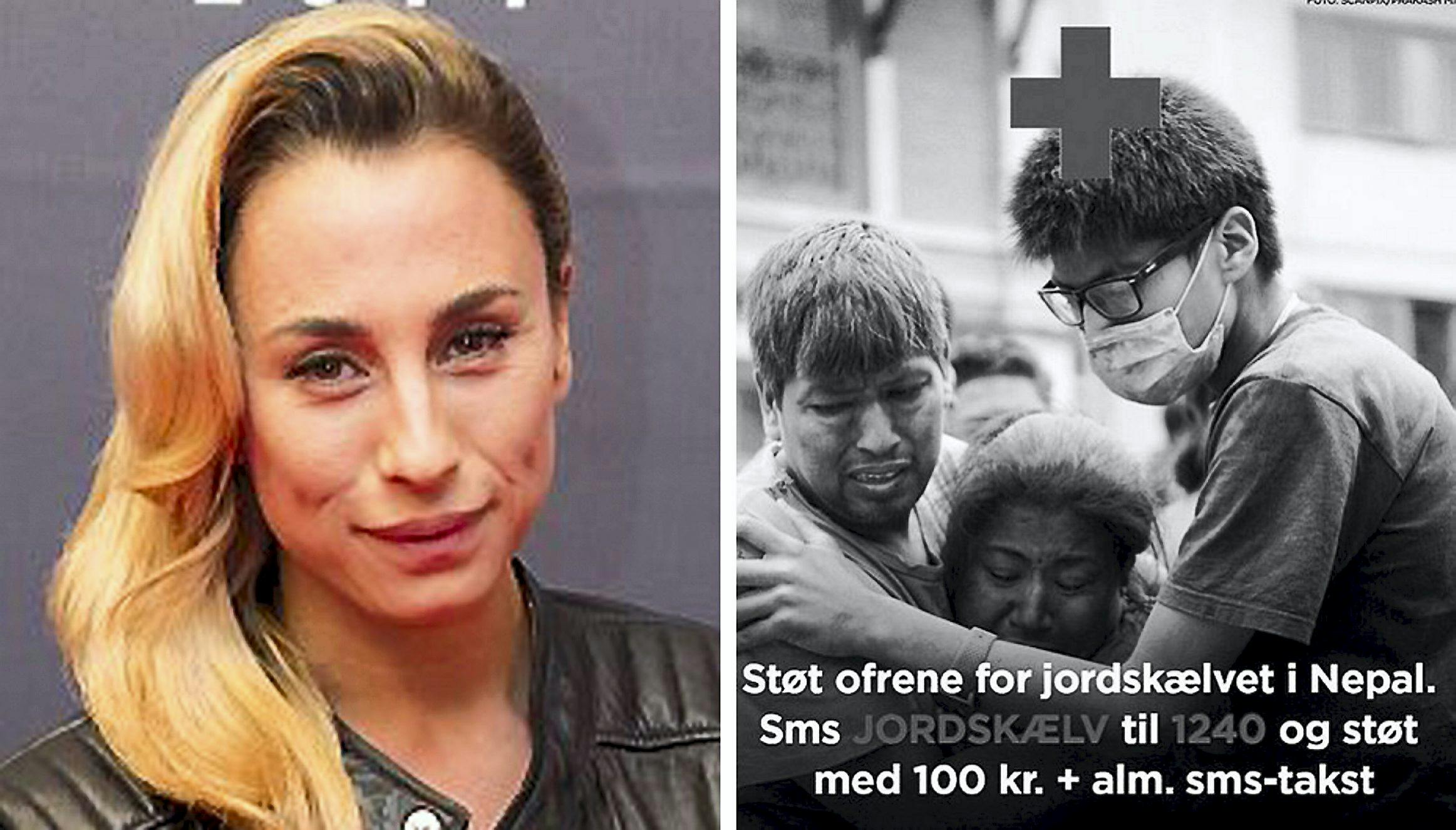 Medina har publiceret billedet her fra Røde Kors på sin Instagram-profil