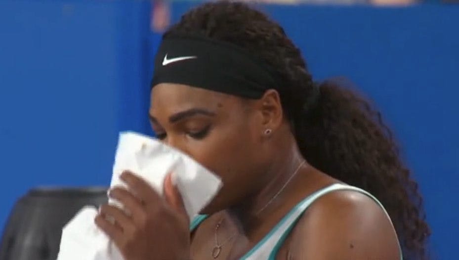 Serena Williams drak sin dobbelt-shot espresso i al hemmelighed midt under tenniskampen.