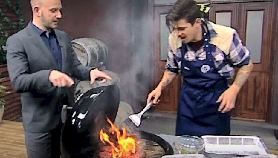 Masterchef-Matthias oplever problemer, da han skal grille sine bøffer