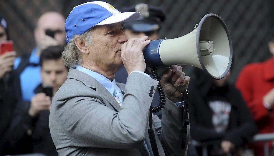 Bill Murray ved "Late show with David Letterman"  i april 2014