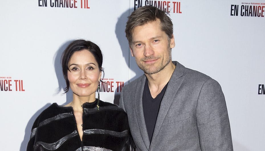 Nikolaj Coster-Waldau med fruen til "En chance til", hvor han selv har hovedrollen