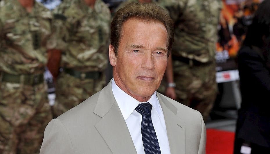 Arnold Schwarzenegger har god humor. Foto: ALL OVER