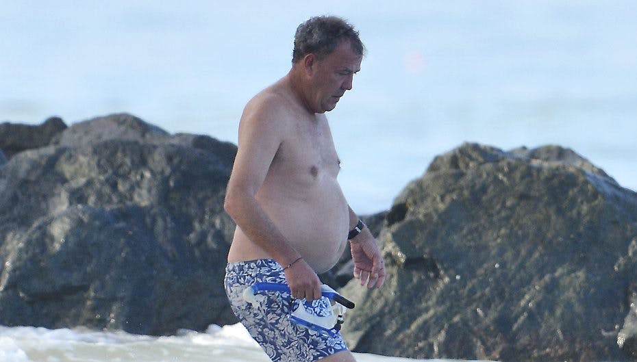 Jeremy Clarkson i fri vigør på Barbados.