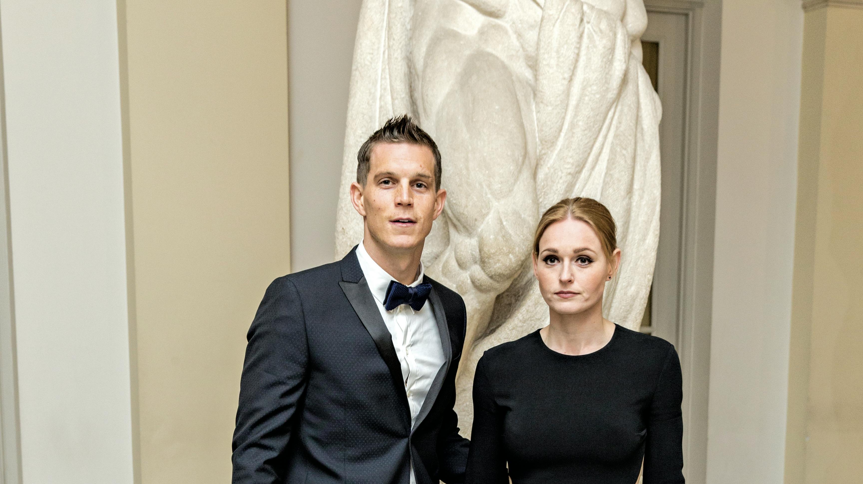 Daniel Agger og Sofie Munthe Agger til bal hos dronningen i 2009