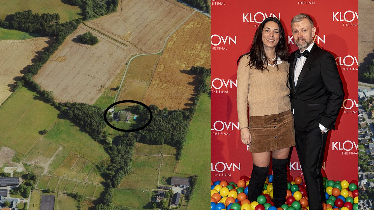 Man skal ned ad en ganske lang privat vej, før der er adgang til Christensen-parrets landsted i det nordsjællandske.