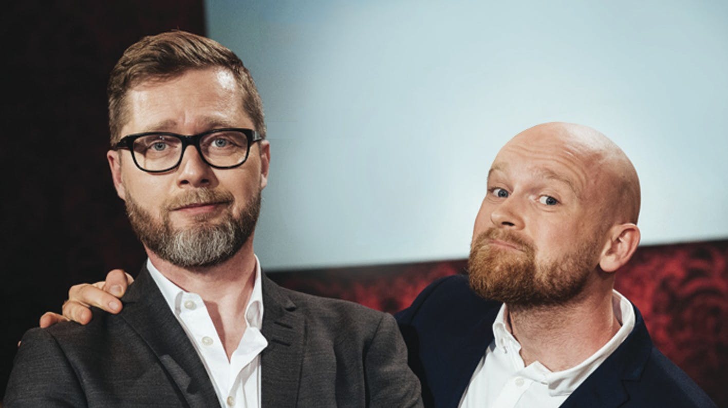 De to værter Lasse Rimmer og Mark Le Fêvre.