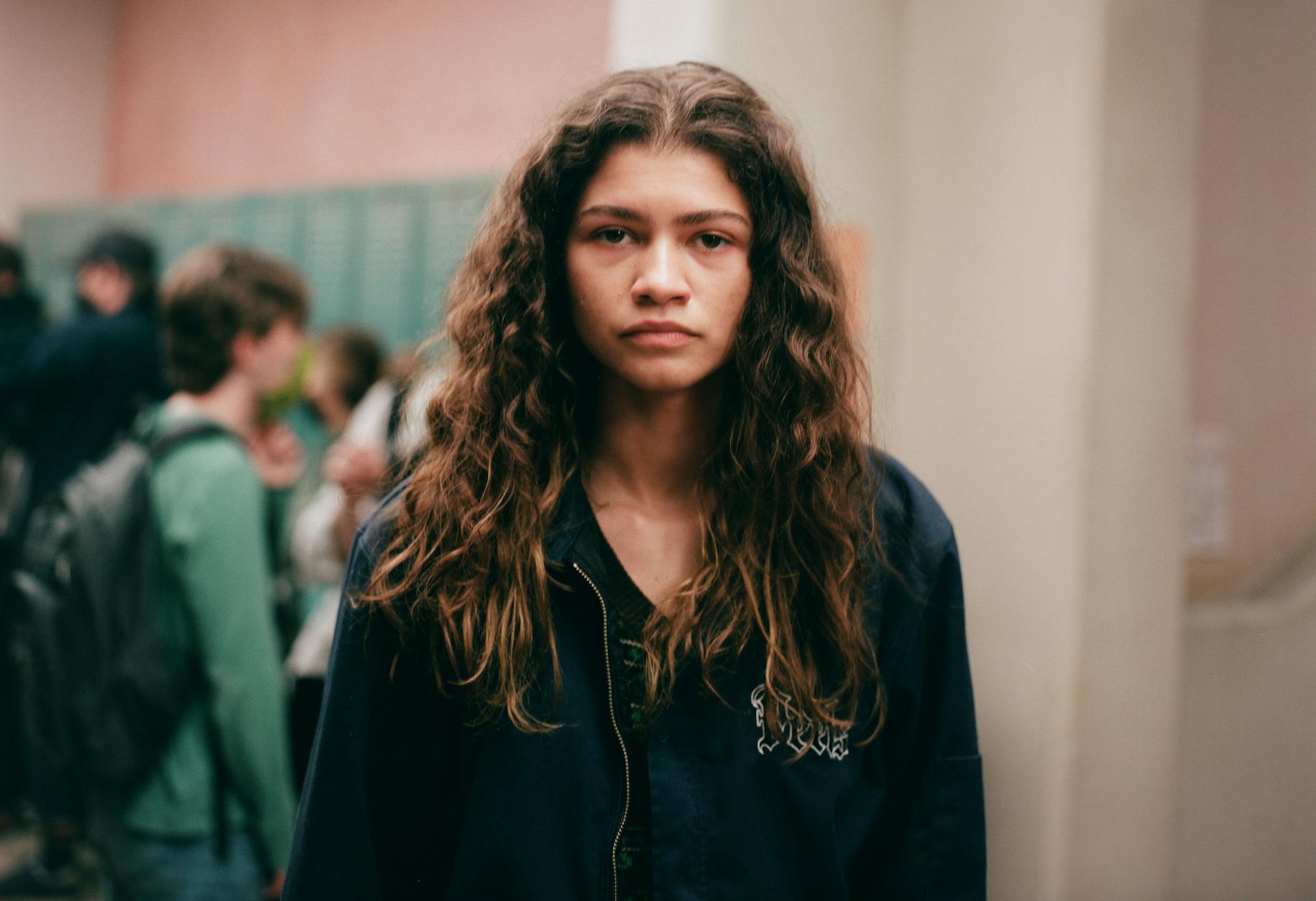 Zendaya i rollen som Rue i anden sæson af "Euphoria", der havde premiere på HBO Max mandag.&nbsp;
