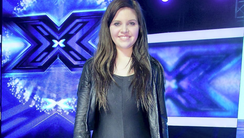 Line som hun så ud, da hun var med i "X Factor 2012".