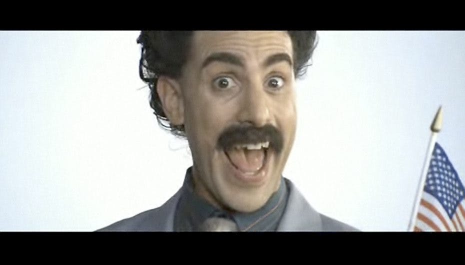 Sacha Baron Cohen fik sit gennembrud i rollen som Borat
