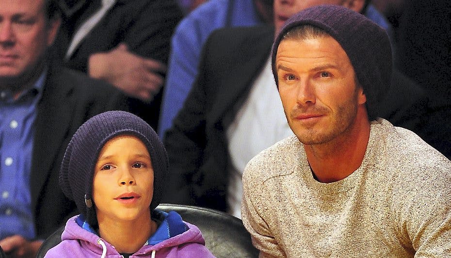 Romeo og David Beckham kan begge to det der med at posere.