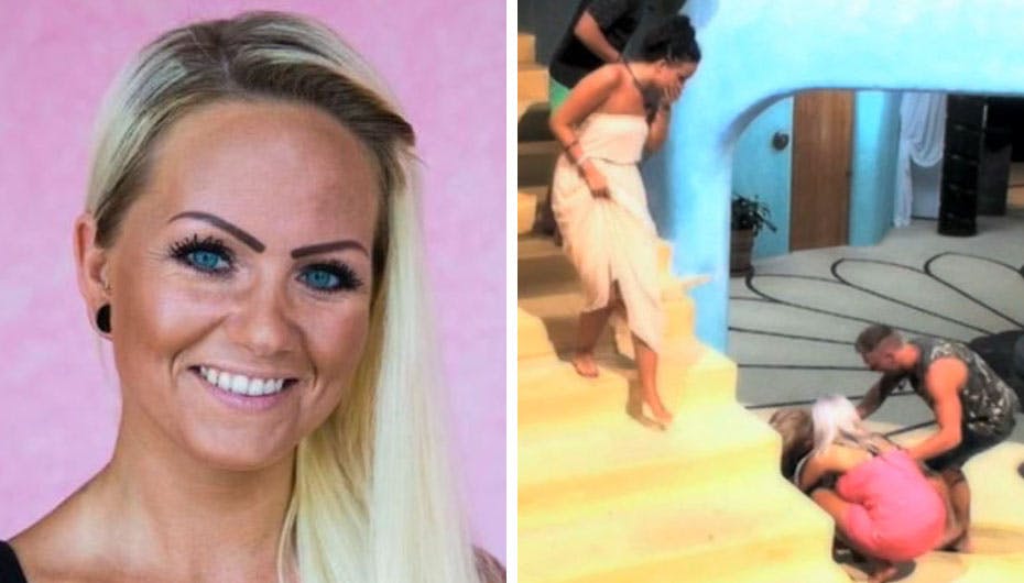 Det kunne være endt helt helt galt, da Malene styrtede ned to meter ned i tirsdagens afsnit af Paradise Hotel