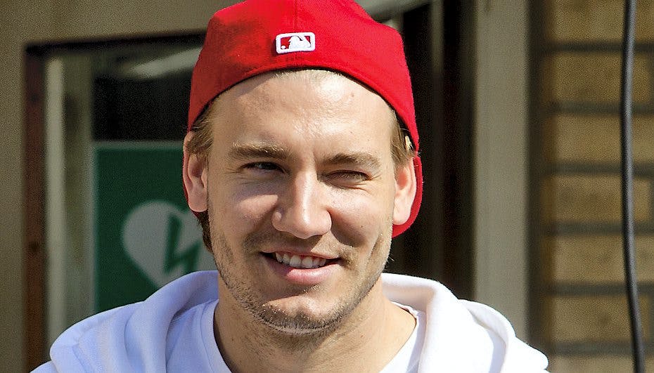 Nicklas Bendtner var i spille-humør, da han sidste uge besøgte Casino Copenhagen.