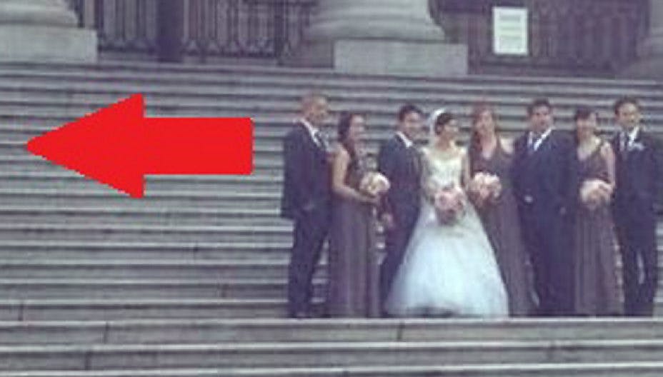 Et brudepar fik efter alt at dømme et billede ud over det sædvanlige